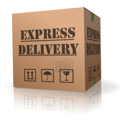 Expres delivery cardboard box