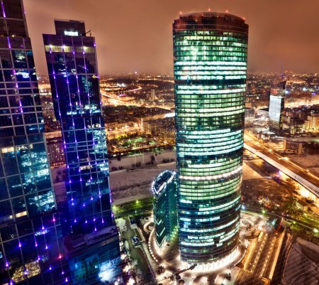 Aerial view on Moscow City