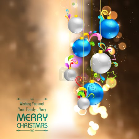 Christmas bauble on abstract background
