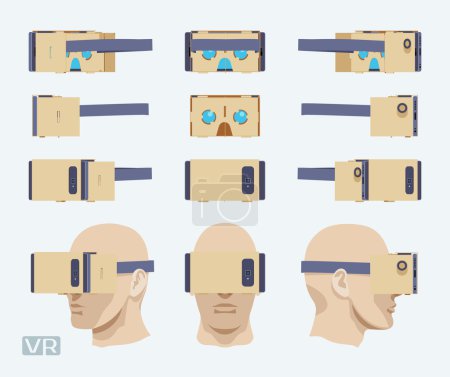 Cardboard virtual reality headset