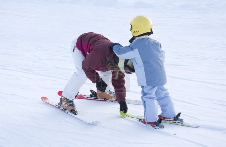 Child on the ski.