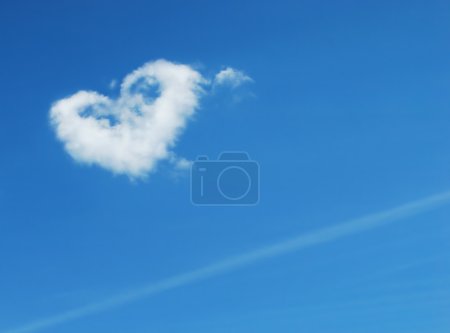 Heart shape in sky