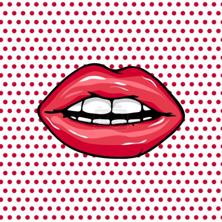 Sweet Pair of Glossy Vector Lips