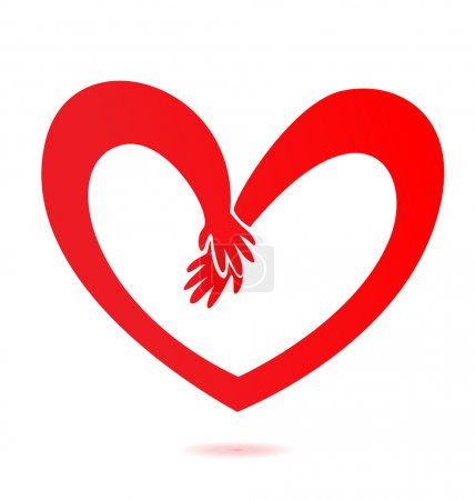 Helping hands with love logo