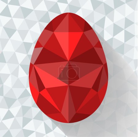 Flat design polygon of Easter egg. Vector illustration.