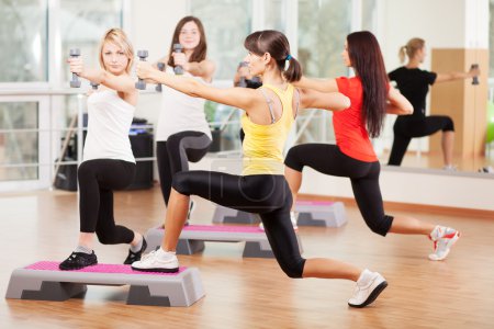 Group training in a fitness center