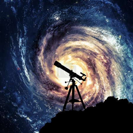 Silhouette of Telescope