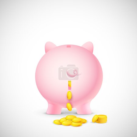 Coin falling from Piggy Bank
