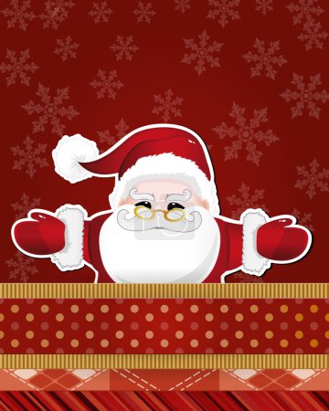 Christmas card with Santa Claus.