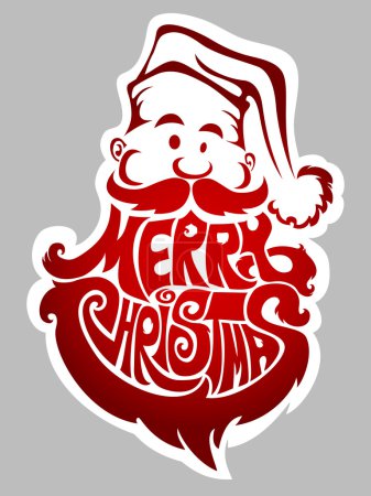 Merry Christmas. Santa Claus label