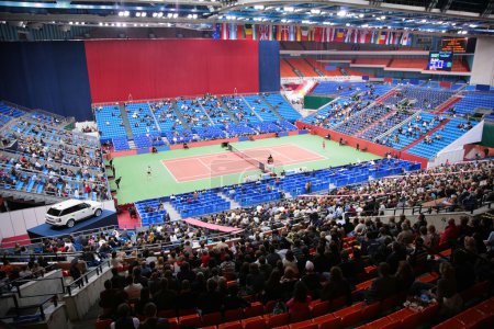 Sports tennis arena with public