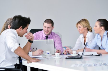 Group of young business at meeting