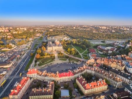 Lublin, with visible Lublin Castle, castle square and old town.