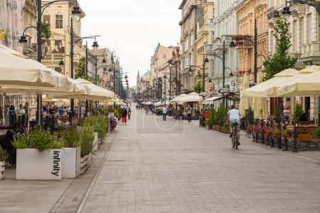 Piotrkowska Street. Main shopping street and representative, shopping and entertainment promenade.