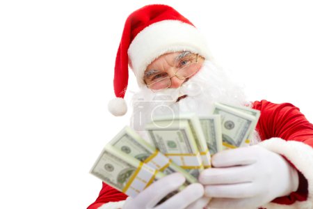 Santa with dollars