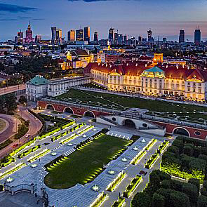 Warszawa z lotu ptaka