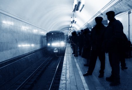 Arrival subway train