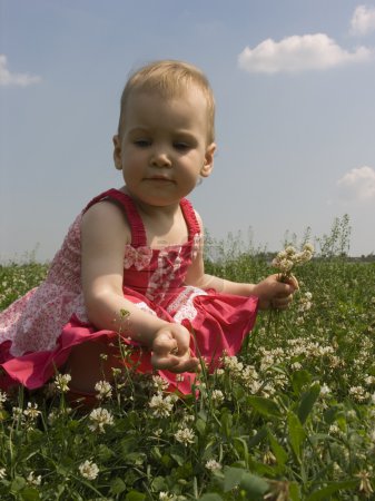 Baby in grass 2