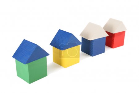 Wood toy houses
