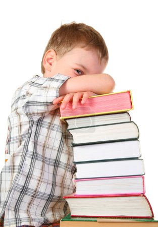 Boy with books 3