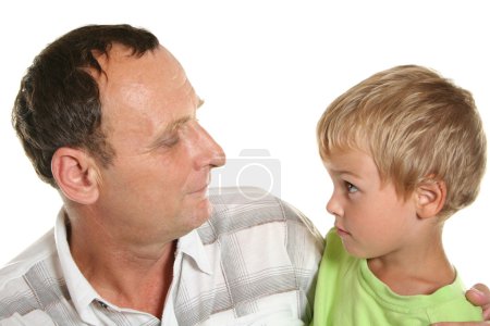 Boy with grandfather