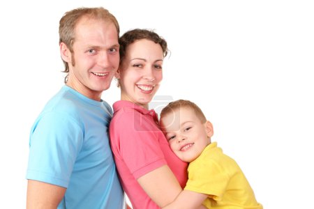 Color family with boy profile