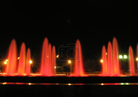 Red night fountain