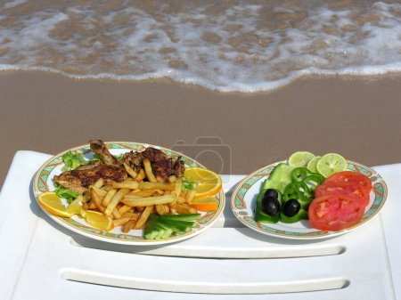 Food on the beach