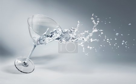 Glass of water and ice on a nice background