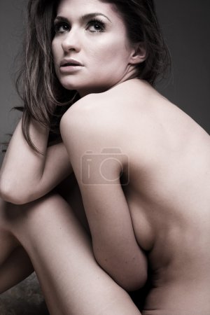 Pretty young naked woman portrait