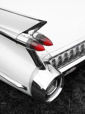 Classic car tail fin and light detail