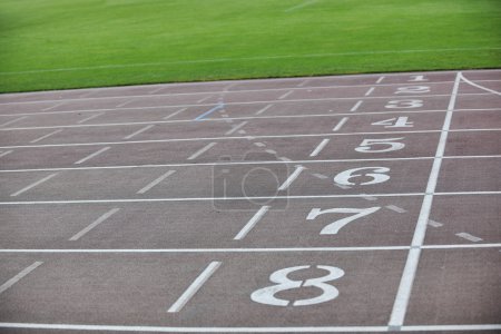 Athletics race track finish lane