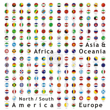 Two hundred fully editable vector flags