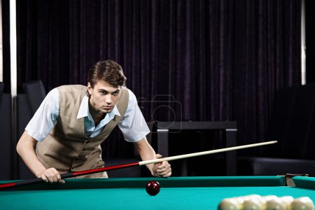 The young man with cue