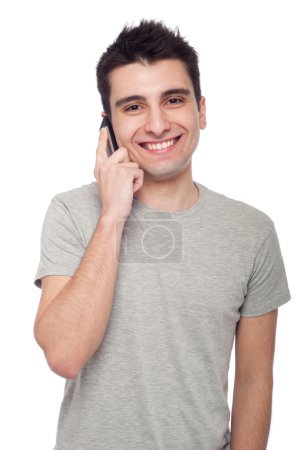 Casual man on the phone