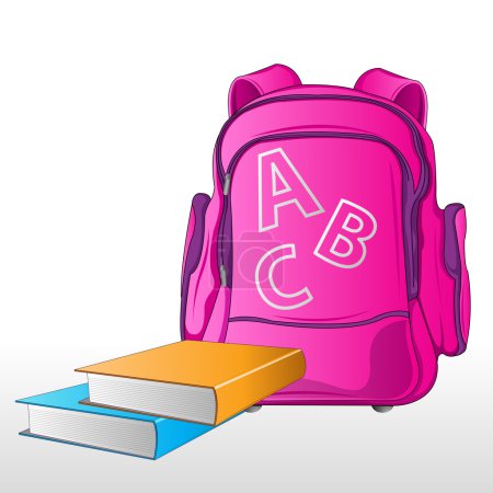 School Bag with Books