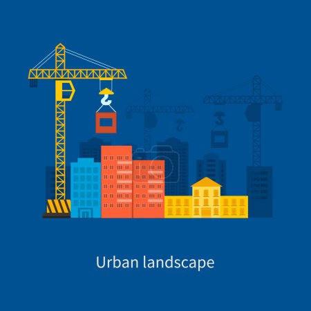 building construction and urban landscape concept