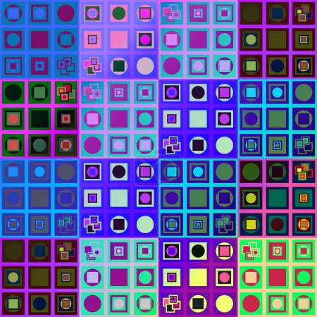 Abstract colorful variable pattern in op art style