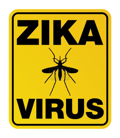 Yellow Zika Virus Warning Sign