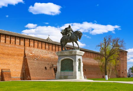 The monument to Dmitry Donskoy in Kolomna Kremlin in Moscow regi