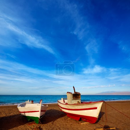 Almeria Cabo de Gata San Miguel beach boats