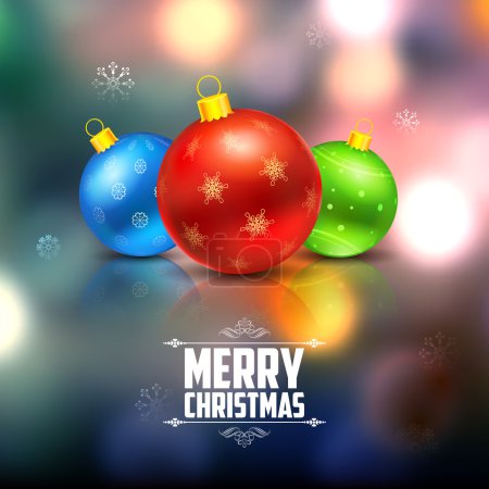 Christmas bauble on abstract background