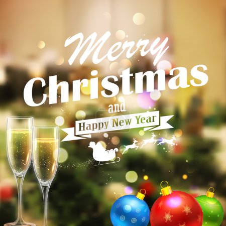 Merry Christmas and Happy New Year Background
