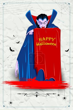 Scary Dracula in Halloween night