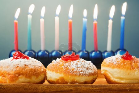 Hanukkah traditional donuts