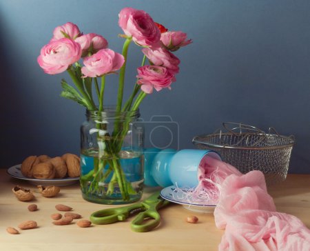 Pink ranunculus flower bouquet