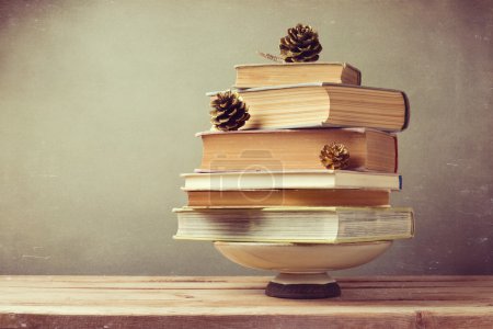 Christmas tree made from books