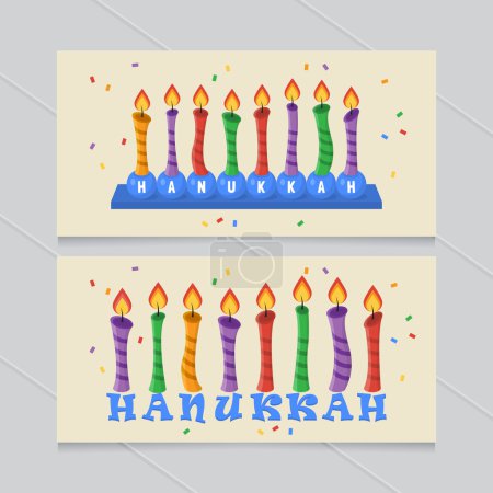 Banner design for Hanukkah holiday