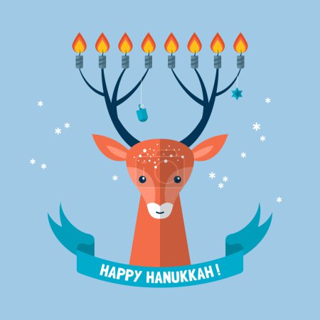 Hanukkah holiday greeting card