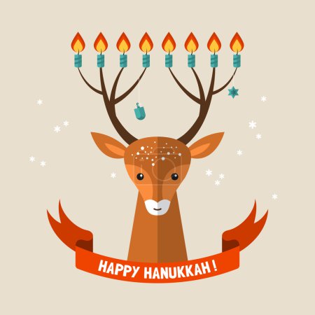 Hanukkah holiday greeting card